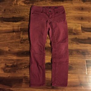 Seven7 maroon skinny jeans